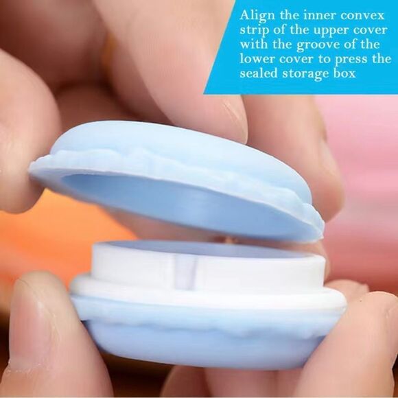 NEW 4 Cute mini jewelry boxes, 4pk mini macaroons that hold rings, pills - Picture 5 of 6